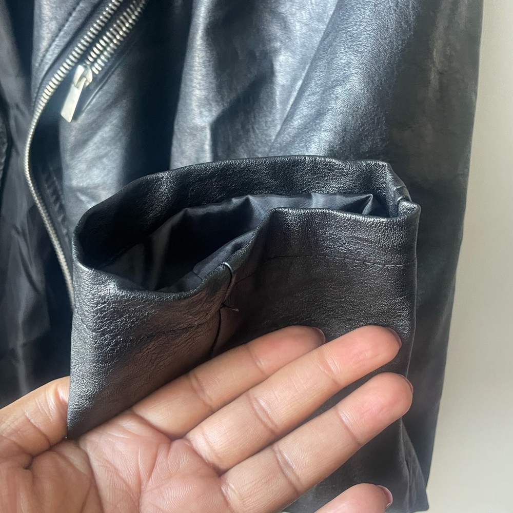 Spirit Black Leather Biker Jacket - Picture 4 of 9
